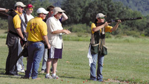 Homeschooler Caitlin Connor prepares to fire